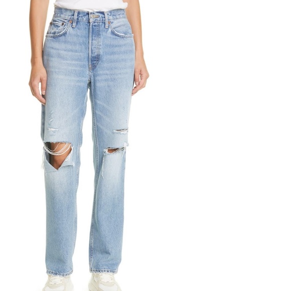 Re/Done Comfy 90s High Waist Straight Leg Jeans - Picture 4 of 13